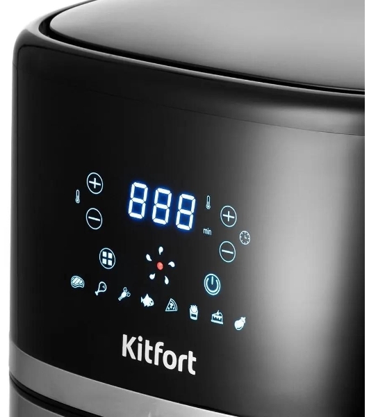 Аэрогриль Kitfort КТ-2221 черный, 1500 Вт, 3.3 л, сенсор, 8 программ
