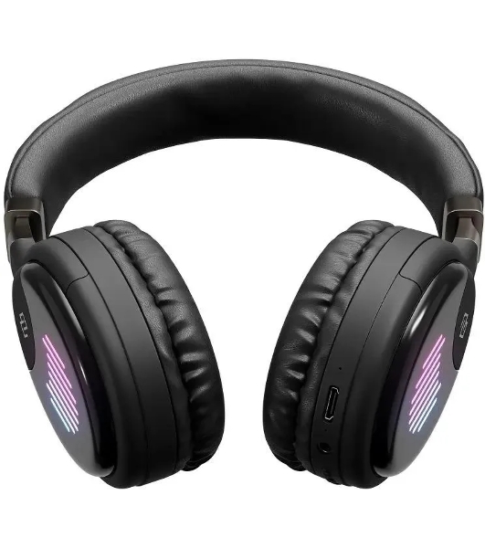 Беспроводные/проводные наушники Digma BT-16 черный, накладные, Bluetooth + проводной, складная конструкция, до 10 ч