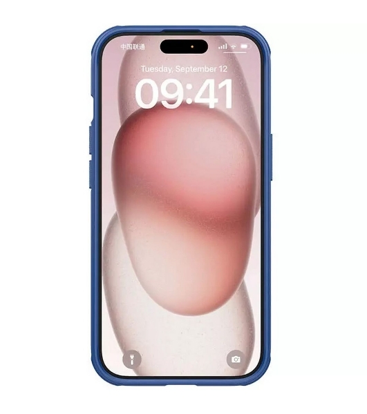 Чехол Super Frosted Shield Pro, синий, (AP IP15 Plus)
