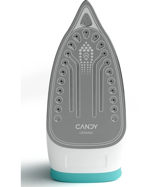 Утюг Candy CI-103 белый/бирюзовый, 2400 Вт, 50 г/мин, 160 г/мин, 370 мл