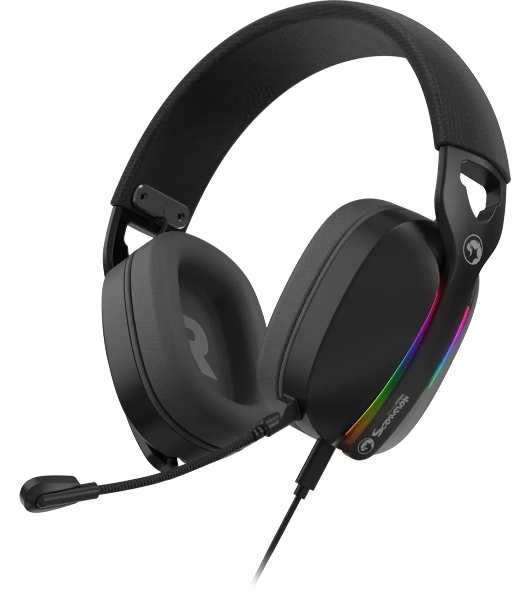 Гарнитура Marvo Pulz 70S Gaming Headset чёрный, проводная, USB, 7.1 Surround, RGB-подсветка