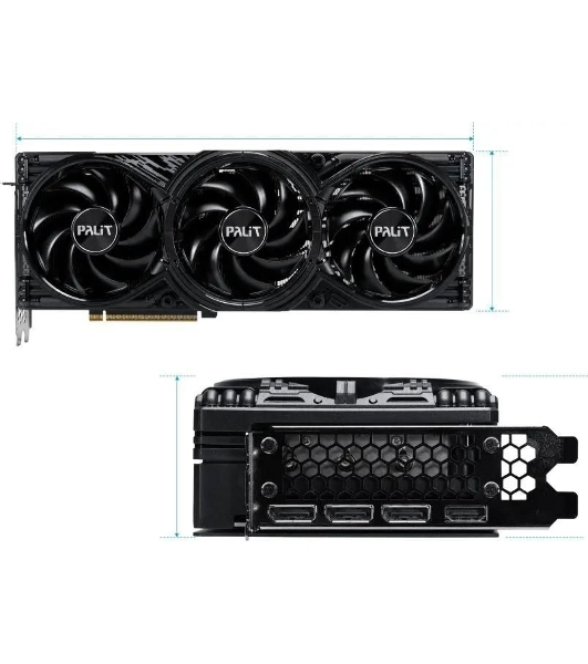 Видеокарта Palit PA-RTX 5080 GAMINGPRO OC 16Gb GeForce RTX 5080 16Gb 256bit GDDR7 2295/30000 HDMIx1 DPx3 HDCP Ret PCI-E PA-RTX 5080