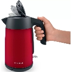 Чайник электрический Bosch TWK7L464 1.7 л, 2400 Вт., нерж.сталь, покрытая эмалью, красный, шкала уровня воды, фото4