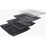 Духовой шкаф Bosch HNG978QB1 Accent line. Serie 8, духовой шкаф с микроволнами и паром, черный, 28 режимов + комбинированные режимы, микроволны до 800 Вт, 4-слойное остекление, 3 цветных текстовых TFT-дисплея 2,5' с сенсорным управлением, поворотный переключатель ControlRing, LED-освещение, меню 'Assist', PerfectBake, PerfectRoast, пиролитическая самоочистка, телескопические направляющие на 1 уровне, фото2