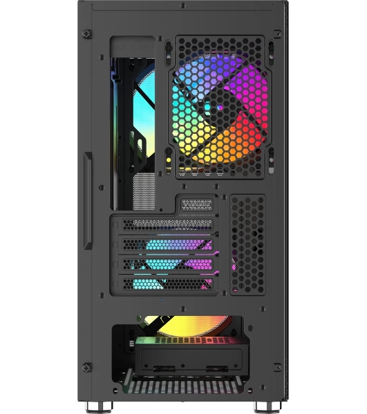 Корпус SAMA S30, Mini-Tower, чёрный, 2 x 140 мм, 1 x 120 мм