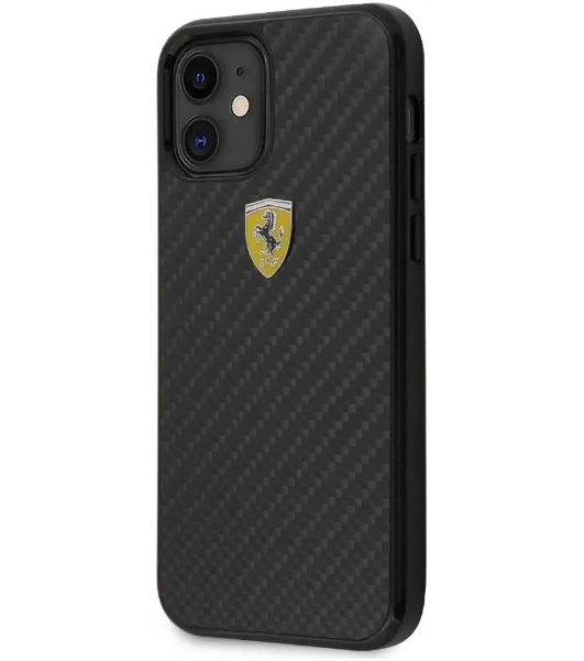 Чехол (клип-кейс) для Apple iPhone 12 mini Ferrari черный (FERCAHCP12SBK)