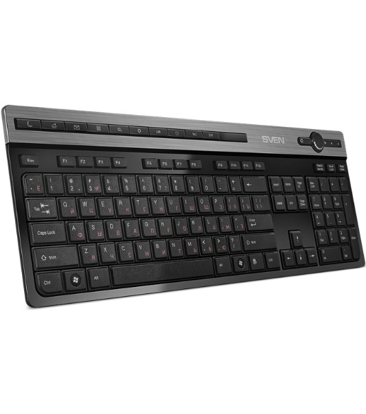 Клавиатура SVEN KB-E5500W беспроводная, радиоканал, чёрный