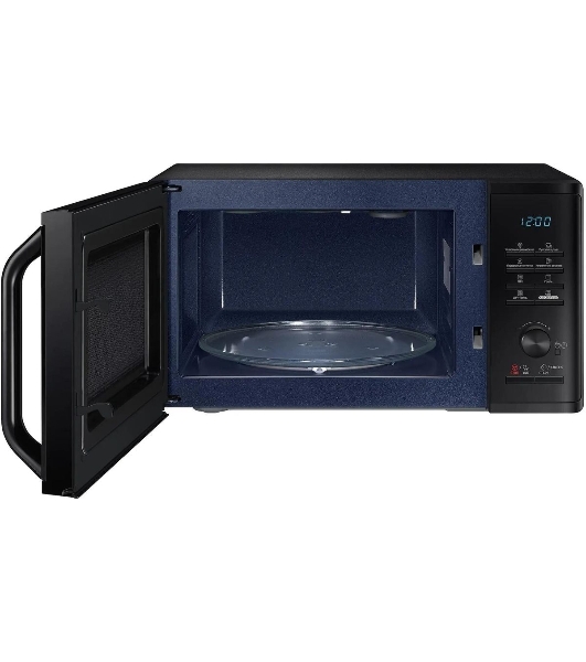 Микроволновая печь Samsung MG23K3515AK/BW черный, 23 л, 800 Вт, переключатели - кнопки, поворотный механизм