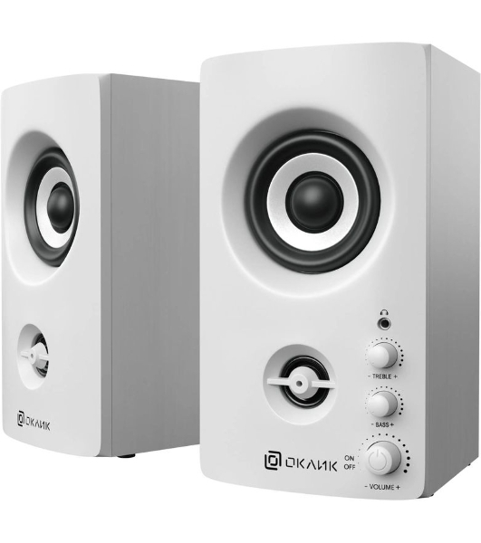 Акустическая система Oklick OK-164 2.0 белый 30Вт