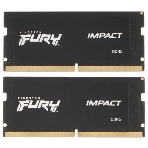 Оперативная память Kingston Fury Impact, DDR5, 32Gb (2x16 Gb), 4800 MHz, CL38, SO-DIMM, фото 1