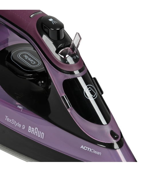 Утюг Braun TexStyle 9 SI9661VI фиолетовый/черный, 3100 Вт, 60 г/мин, 250 г/мин, 330 мл