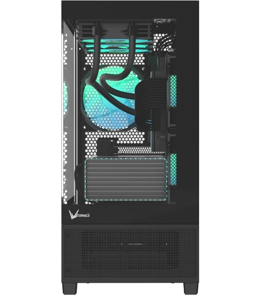 Компьютерный корпус AeroCool/Formula V Line Crystal E1M Black, MATX, USB3.0*2, Switch Display Panel