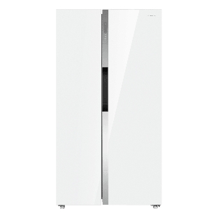Холодильник Maunfeld MFF177NFW Slim Inverter белый двухкамерный 352/198л морозилка слева, No Frost, Side by Side
