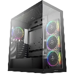 Компьютерный корпус Deepcool CG580 4F V2 без БП, боковое окно (панорама), 4x120мм ARGB PWM вентилятора, черный, ATX (R-CG580-BKADA4-G-2), фото 1