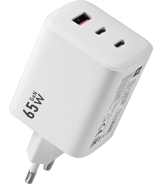 Сетевое зарядное устройство Defender UPA-105 65W, USB A+C+С, белый