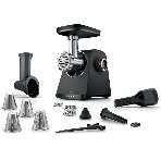 Мясорубка электрическая Bosch MFWS640B черный, 2100 Вт, 3.5 кг/мин, реверс, насадки - 9, фото 1