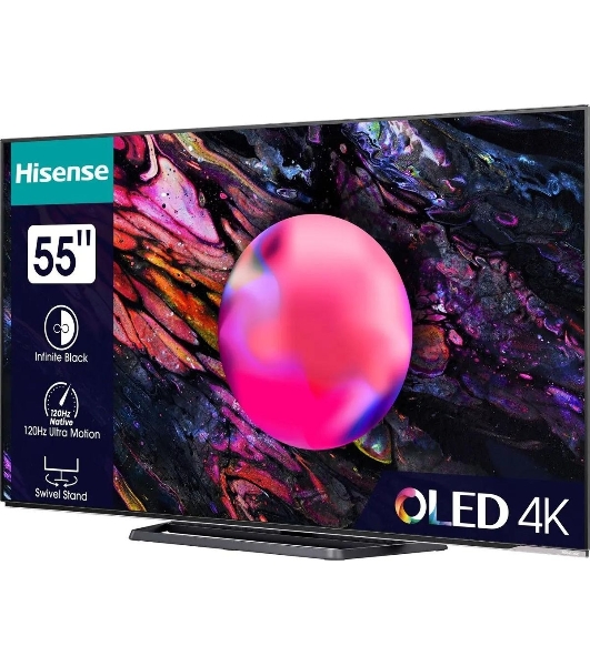 Телевизор Hisense 55' 55A85K черный OLED UHD 120Hz Vidaa