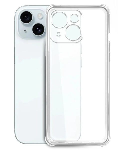 Чехол (клип-кейс) BoraSCO для Apple iPhone 15 Plus прозрачный
