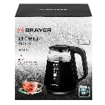 Электрочайник BRAYER BR6105 черный, 1.0 л, 1100 Вт, скрытый нагревательный элемент, поддержание температуры, фото8