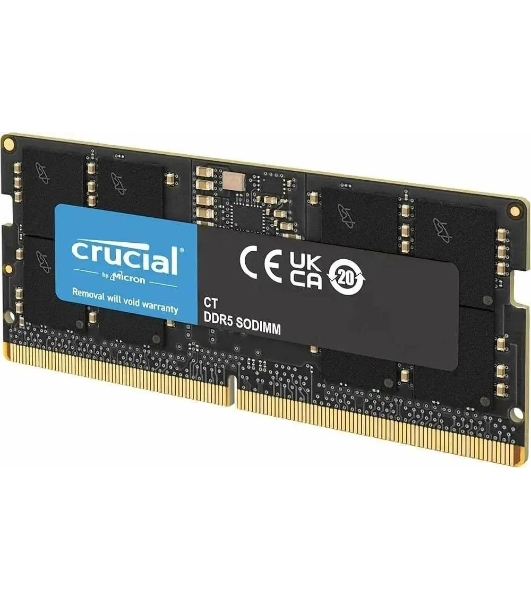 Оперативная память Crucial, DDR5, 16GB (1x16 GB), 4800 MHz, CL40, SO-DIMM