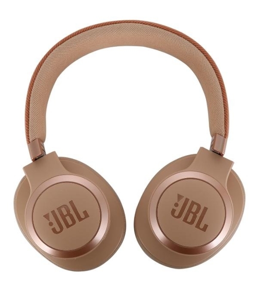 Беспроводные/проводные наушники JBL Live 770NC бежевый, полноразмерные, Bluetooth + проводной, адаптивное шумоподавление