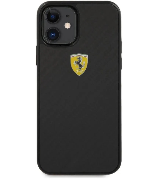 Чехол (клип-кейс) для Apple iPhone 12 mini Ferrari черный (FERCAHCP12SBK)