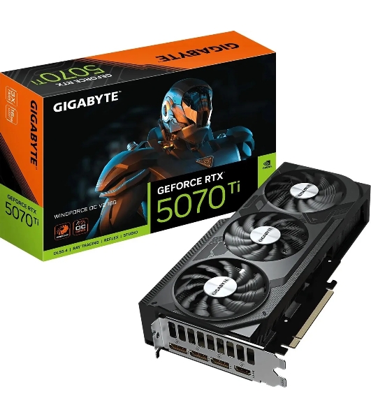 Видеокарта Gigabyte PCI-E 5.0 GV-N507TWF3OCV2-16GD NVIDIA GeForce RTX 5070TI 16Gb 256bit GDDR7 2497/28000 HDMIx1 DPx3 HDCP Ret
