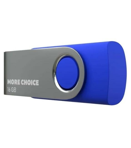 Флешка USB More Choice MF16-4 blue (4610196407567), 16Gb, USB 2.0, R/W 15/6, синий