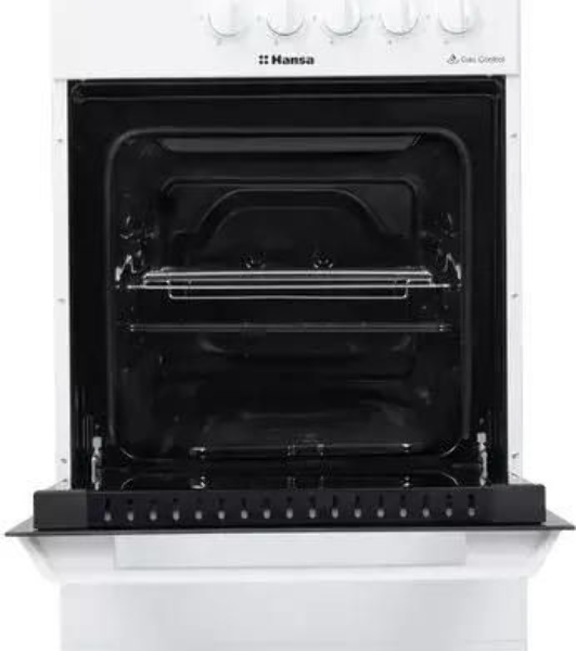 Плита газовая Hansa FCGW510029A белый, конфорок 4 газовых, духовка 53 л, 50 см x 85 см x 57 см