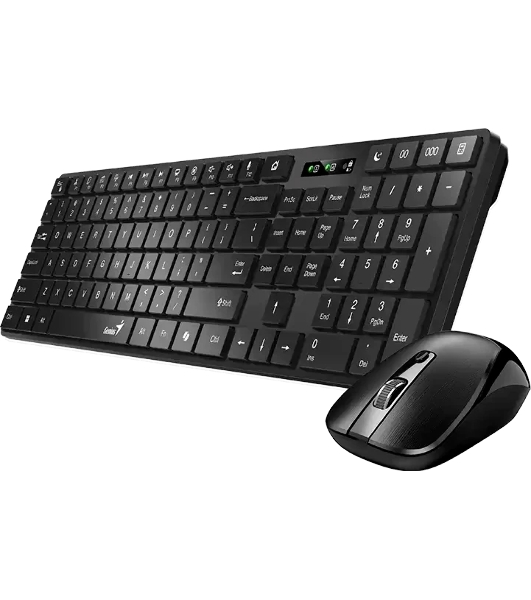 Комплект клавиатура+мышь Genius SlimStar 8250 беспроводной, USB, 1200 DPI, чёрный