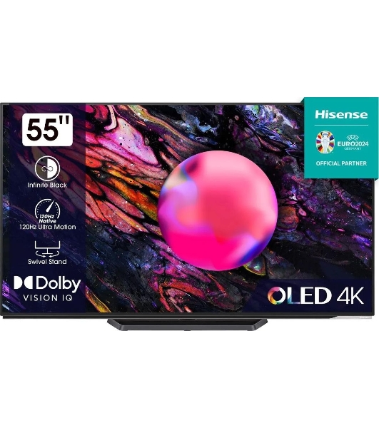 Телевизор Hisense 55' 55A85K черный OLED UHD 120Hz Vidaa