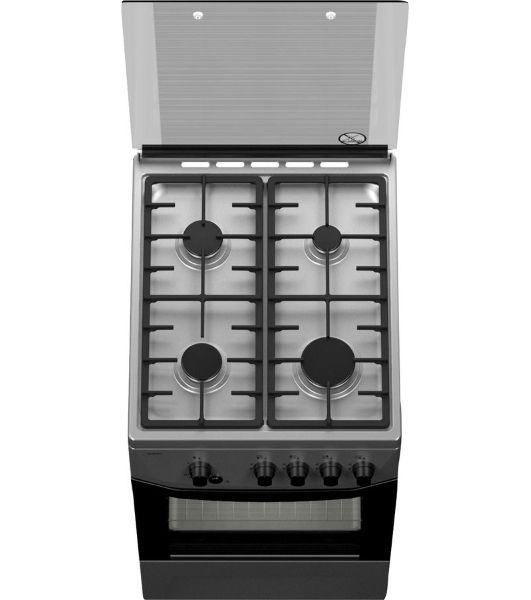 Плита газовая Darina 1D1 GM 241 014 Х нержавеющая сталь/черный, конфорок 4 шт, духовка 50 л, 50 см x 85 см x 60 см