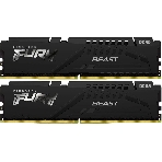 Оперативная память Kingston Fury Beast, DDR5, 64Gb (2x32 GB), 6400 MHz, CL32, DIMM, радиатор, черный, фото 1