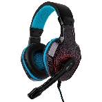 Наушники с микрофоном Оклик HS-L400G ZEUS черный/синий 2.2м мониторные оголовье, фото 1