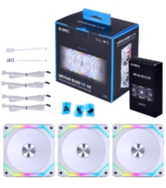 Вентилятор для корпуса LIAN LI SL V2 120 White (3pcs) G99.12SLV23W.00 белый 120мм 2000rpm 29.2db 7-pin