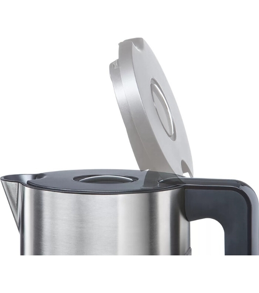 Электрочайник Bosch TWK8611P белый/серебристый, 1.5 л, 2400 Вт, скрытый нагревательный элемент, поддержание температуры