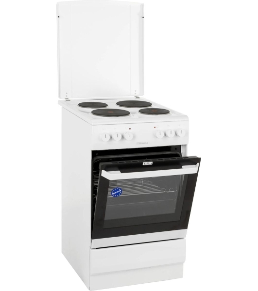 Плита электрическая Hansa FCEW54120 белый, конфорок 4 шт, духовка 62 л, 50 см x 85 см x 60 см