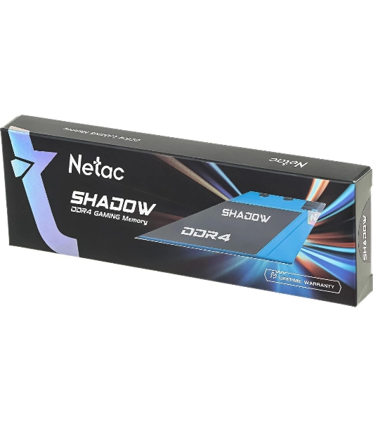 Оперативная память NETAC Shadow, DDR4, 16GB (1x16GB), 3200MHz, CL16, DIMM, с радиаторами, синий