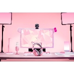Гарнитура Razer Kraken Kitty V3 Pro Quartz розовый, беспроводная, bluetooth, до 70 ч, подсветка, фото2