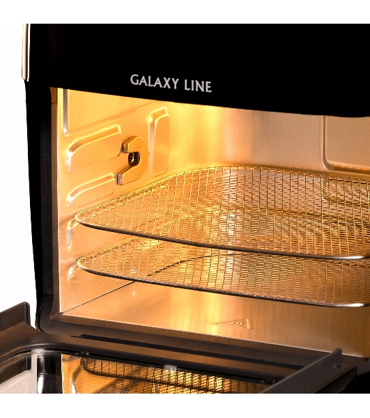 Аэрогриль Galaxy Line GL2523 черный, 2000 Вт, 13 л, сенсор, 10 программ