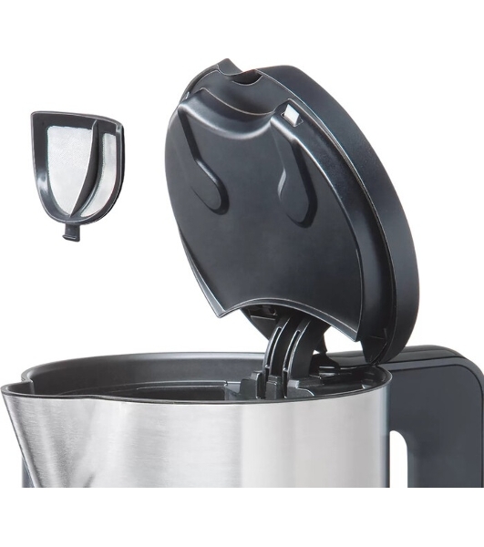 Электрочайник Bosch TWK8611P белый/серебристый, 1.5 л, 2400 Вт, скрытый нагревательный элемент, поддержание температуры