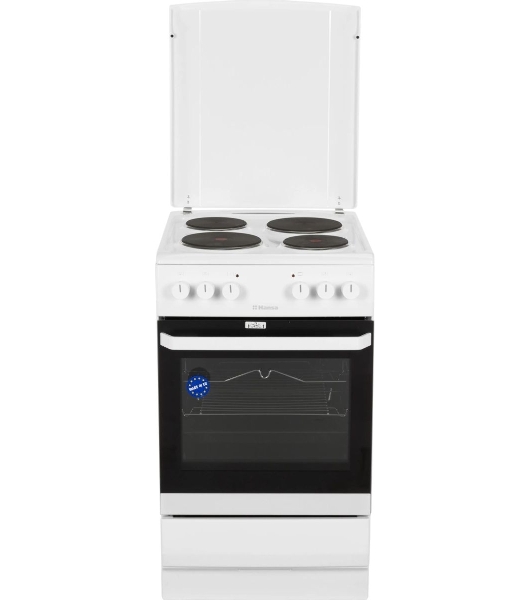 Плита электрическая Hansa FCEW54120 белый, конфорок 4 шт, духовка 62 л, 50 см x 85 см x 60 см
