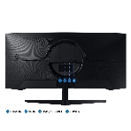 Монитор 34' Samsung Odyssey G5 C34G55TWWI VA 3440x1440, 165 Гц, 1 мс, 21:9, 250 кд/м2, 1xHDMI, 1xDP, изогнутый, черный, фото2
