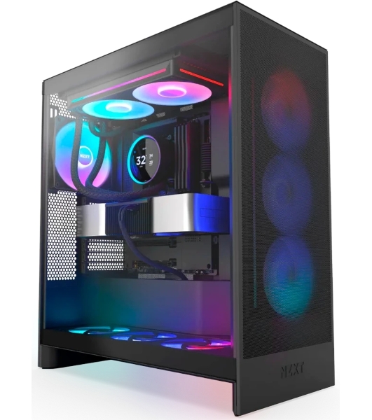 Система жидкостного охлаждения для ПК/Water Cooling System NZXT Kraken Elite 280 RGb (250W, 280мм, LED temp., Black/Fans: 2x140мм, 98.61CFM, 34.5dBA, 2000RPM/Pump height 65мм, 2800RPM, Rad thickness 27мм/S: 1851, 1700, 1200, 115X, AM5, AM4)