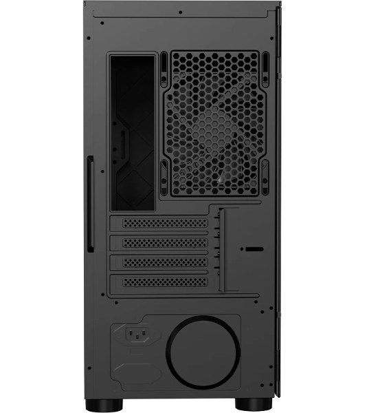 Компьютерный корпус без блока питания PCCOOLER LM300 ARGb BK, Flat Mid Tower, черный, TG, 0.45 SPCC, 1x120мм mATX, mITX 170/330/150мм 2x2.5', 2x3.5', 5xPCI 1xUSB-A 3.0, 2xUSB-A 2.0 375x205x427мм