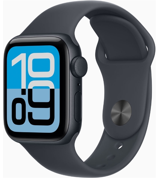 Умные часы Apple Watch SE 3 2025 A3324, 1.57' OLED, Wi‑Fi, Bluetooth 5.3, защита от воды, черный