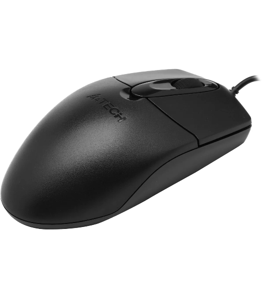 Мышь проводная A4Tech OP-720S черный, 1200 dpi, USB, кнопки - 3