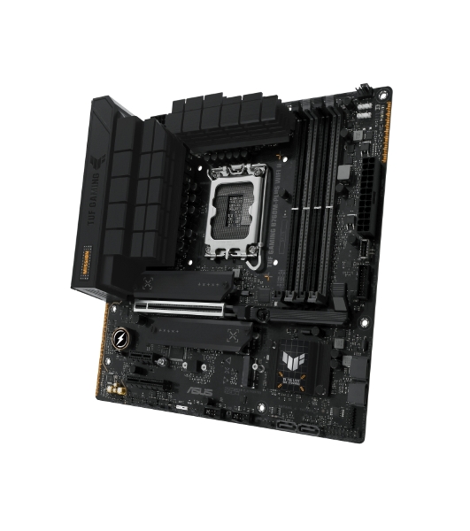 Материнская плата ASUS TUF GAMING B760M-PLUS WIFI II, LGA 1700, Intel B760, 4xDDR5, 4xSATA, 3xM.2, 1xPCIe 5.0 x16, 1xPCIe x4, 1xUSB-A 3.2 Gen 2, 2xUSB-A 3.2 Gen 1, 4xUSB 2.0, 1xUSB-C 3.2 Gen 2x2, 1x2.5Gb LAN, 5x3.5 мм, 7.1, Wi-Fi 6E, Bluetooth 5.3, mATX