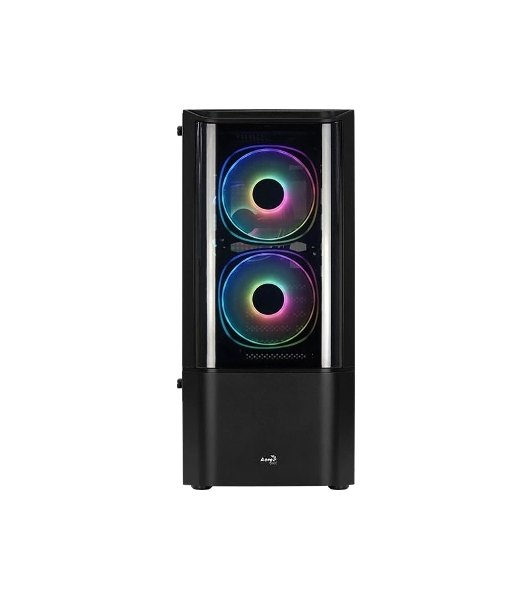 Компьютерный корпус MidTower Aerocool/Formula Quantum-G-BK-v2 черный без Б/п, ATX 3FRGb Fan on front panel
