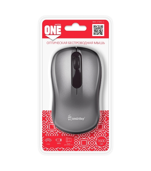 Мышь беспроводная Smartbuy ONE 378 серая (SBM-378AG-G)
